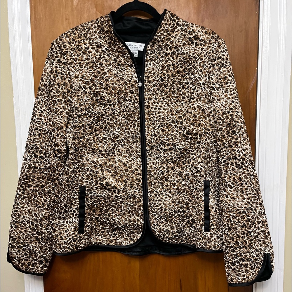 Jackie Jon New York Animal Print Women's Jacket Size 14.
L1